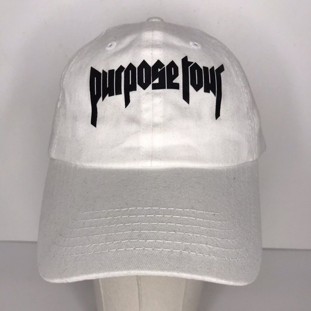 Justin Beiber Purpose Tour White Adjustable Hat